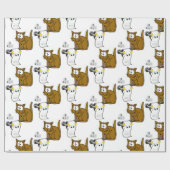 光沢ラッピング紙、トイレ紙猫 ラッピングペーパー (フラット)