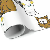 光沢ラッピング紙、トイレ紙猫 ラッピングペーパー (ロールコーナー)