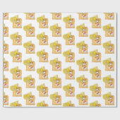 光沢ラッピング紙、トーストバター ラッピングペーパー (フラット)