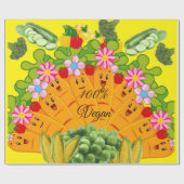 光沢ラッピング紙、ニンジン豆100%ビーガン ラッピングペーパー (フラット)