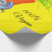 光沢ラッピング紙、ニンジン100%ビーガン ラッピングペーパー (角)