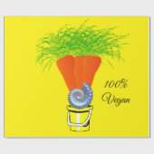 光沢ラッピング紙、ニンジン100%ビーガン ラッピングペーパー (フラット)