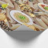 光沢ラッピング紙、パスタレッドワインブレッドオリーブ ラッピングペーパー (角)