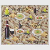 光沢ラッピング紙、パスタレッドワインブレッドオリーブ ラッピングペーパー (フラット)