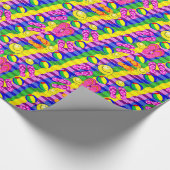 光沢ラッピング紙、ビーチボールビーチサンダル ラッピングペーパー (角)