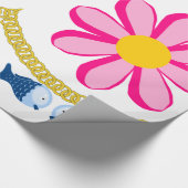 光沢ラッピング紙、フローラ金ゴールド鎖魚 ラッピングペーパー (角)