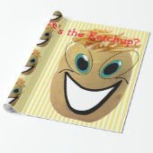 光沢ラッピング紙、ポテトフライフランスのズストライプ ラッピングペーパー (アンロールド)