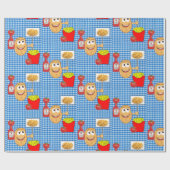 光沢ラッピング紙、ポテトフライフランスのズプレイド ラッピングペーパー (フラット)