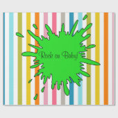 光沢ラッピング紙、ロックオンベビー!ストライプ ラッピングペーパー (フラット)