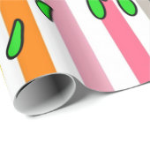 光沢ラッピング紙、ロックオンベビー!ストライプ ラッピングペーパー (ロールコーナー)