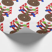 光沢ラッピング紙、ロープ矢印 ラッピングペーパー (角)