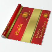 光沢ラッピング紙、感謝祭、カラフル+クラフト ラッピングペーパー (アンロールド)