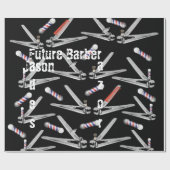 光沢ラッピング紙、未来の理容師ポールクリッパー ラッピングペーパー (フラット)