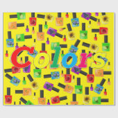 光沢ラッピング紙、爪、 ネイルポーランドイエローカラー ラッピングペーパー (フラット)