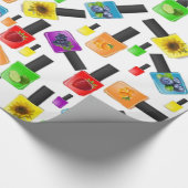 光沢ラッピング紙、爪、 ネイルポーランドカラー ラッピングペーパー (角)