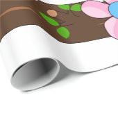 光沢ラッピング紙、猫犬フローラ ラッピングペーパー (ロールコーナー)