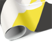 光沢ラッピング紙、白黒ストライプスワンズ ラッピングペーパー (ロールコーナー)