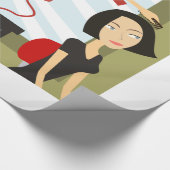 光沢ラッピング紙、美容師美しいサロン ラッピングペーパー (角)