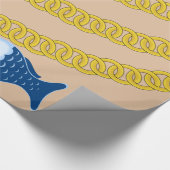 光沢ラッピング紙、金ゴールド鎖魚 ラッピングペーパー (角)