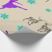 光沢ラッピング紙, 30 in x 6 ftハッピーホリデー ラッピングペーパー (角)