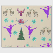 光沢ラッピング紙, 30 in x 6 ftハッピーホリデー ラッピングペーパー (フラット)