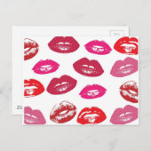 光沢リップ壁紙の背景 ポストカード (正面/裏面)