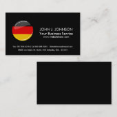 光沢丸ドイツ国旗 名刺 (正面/裏面)