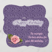光沢人気があるバラ誕生日カード (正面/裏面)