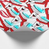 光沢包装紙、歯磨き歯磨き歯 ラッピングペーパー (角)