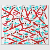 光沢包装紙、歯磨き歯磨き歯 ラッピングペーパー (フラット)