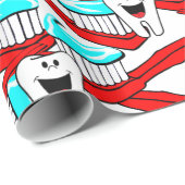 光沢包装紙、歯磨き歯磨き歯 ラッピングペーパー (ロールコーナー)