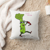 光沢性セロリ枕 – ピンク クッション (ブランケット)