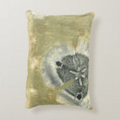 光沢感のあるヘッド抽象芸術 アクセントクッション (裏面(縦))