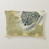 光沢感のあるヘッド抽象芸術 アクセントクッション (裏面)