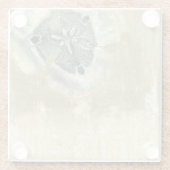 光沢感のあるヘッド抽象芸術 ガラスコースター (裏面)