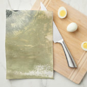 光沢感のあるヘッド抽象芸術 キッチンタオル (四つ折り)