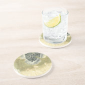 光沢感のあるヘッド抽象芸術 コースター (側面)