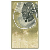 光沢感のあるヘッド抽象芸術 スモールペーパーバッグ (裏面)