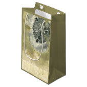 光沢感のあるヘッド抽象芸術 スモールペーパーバッグ (正面アングル)