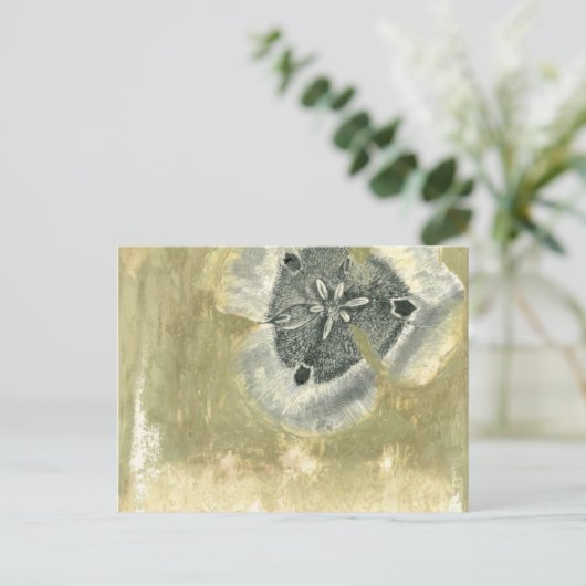 光沢感のあるヘッド抽象芸術 ポストカード (スタンド正面)