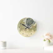 光沢感のあるヘッド抽象芸術 ラウンド壁時計 (ホーム)