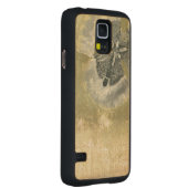 光沢感のあるヘッド抽象芸術 CarvedメープルGalaxy S5スリムケース (右)