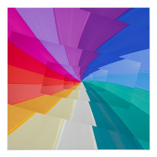 光沢数々ののあるポスターの色の渦 ポスター (正面)