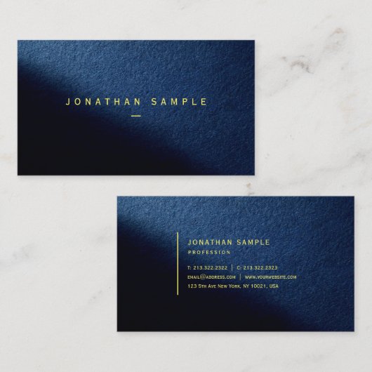 光沢紙ブルーラグジュアリーユーカスタムの文字はこちら 名刺 (正面/裏面)