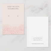 光沢赤面ピンクグリッターテクスチャイヤリングディスプレイ 名刺 (正面/裏面)