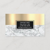 光沢金ゴールドメタル | 大理石 名刺 (裏面)