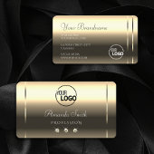 光沢金ゴールド光学きらめくダイヤモンド追加ロゴ 名刺