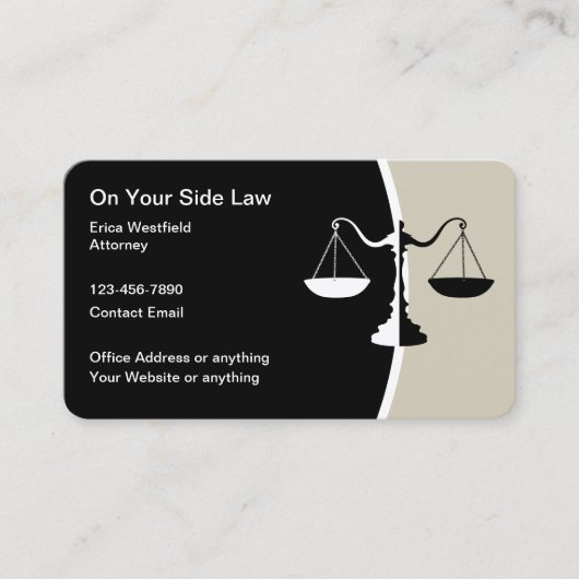 光沢高品質弁護士名刺 名刺 (正面)