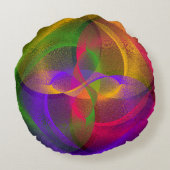 光沢鮮やか円幾何円枕 ラウンドクッション (裏面)