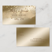 光沢、ブラシストローク、紙吹雪紹介カード 紹介カード (正面/裏面)